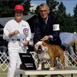 2011-08-13:  Breeder-Judge Brenda Newcomb awarding JD Select Dog at Nisqually KC in Washington, a 4 Point Major.